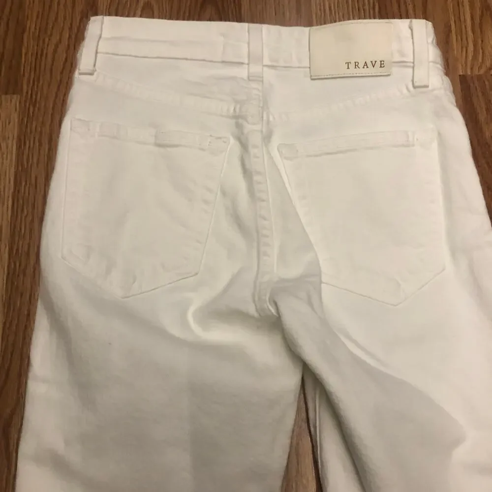 Trave Women's Jeans White Flare Colette - Big Empty sz 24 $228 NWOT's Wide leg